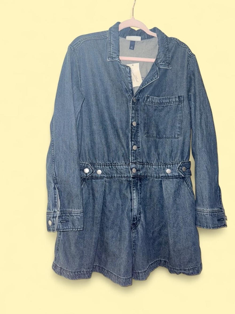 Universal Thread Blue Denim long sleeve romper